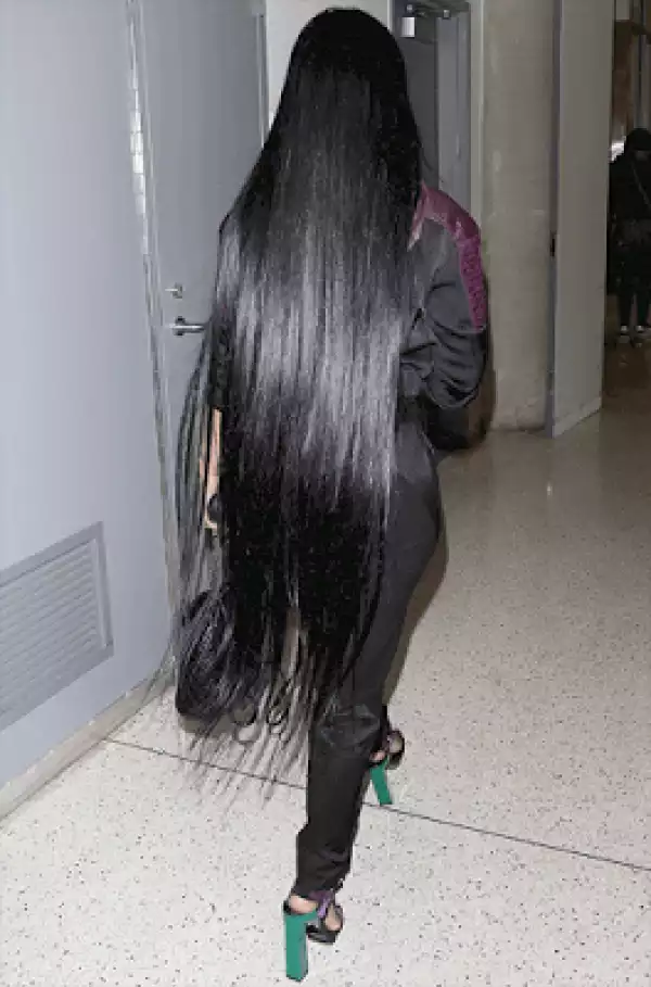 Nicki Minaj Wears Ankle-Length Indian Weave (Photos)